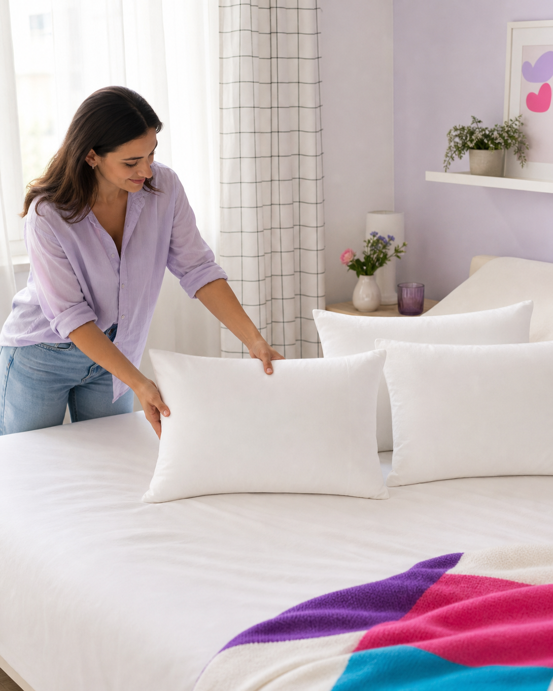 Set x4 almohadas siliconada 40x60