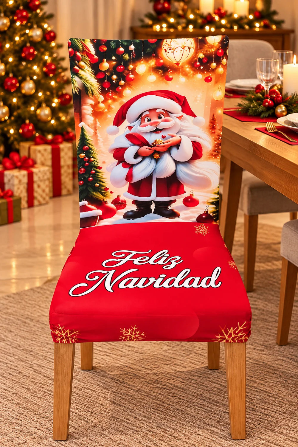 Funda navideña para silla